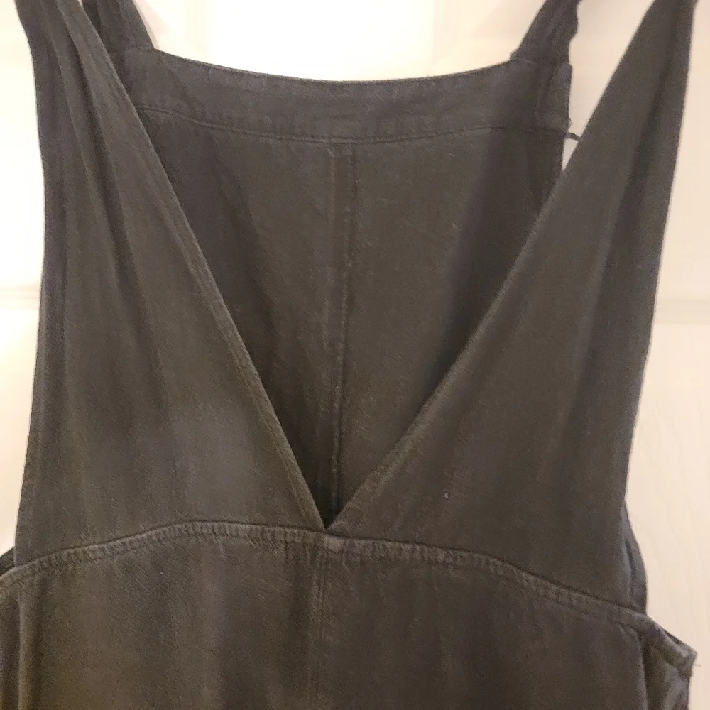Tiger Mist Jumpsuit Sz M Straight Fray Leg Wash Black Coastal Lagenlook - Picture 7 of 10
